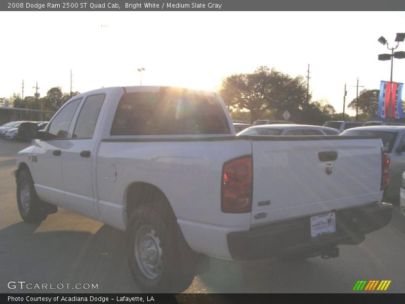 Bright White / Medium Slate Gray 2008 Dodge Ram 2500 ST Quad Cab