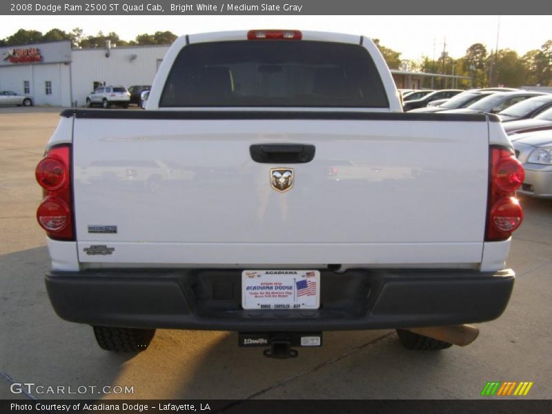 Bright White / Medium Slate Gray 2008 Dodge Ram 2500 ST Quad Cab