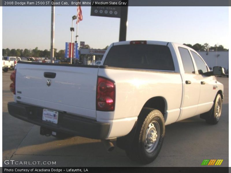Bright White / Medium Slate Gray 2008 Dodge Ram 2500 ST Quad Cab