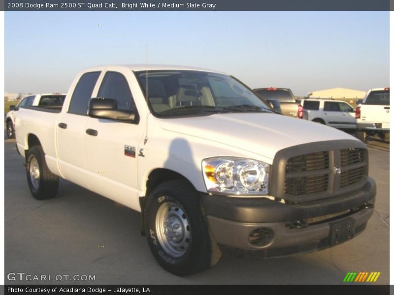 Bright White / Medium Slate Gray 2008 Dodge Ram 2500 ST Quad Cab