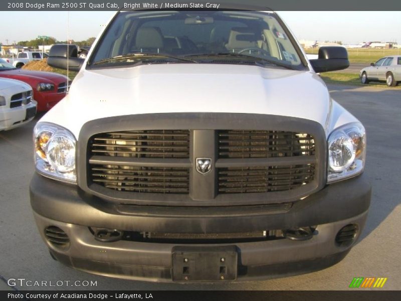 Bright White / Medium Slate Gray 2008 Dodge Ram 2500 ST Quad Cab