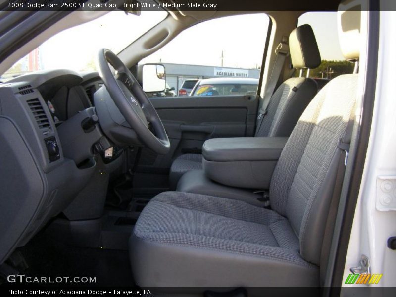 Bright White / Medium Slate Gray 2008 Dodge Ram 2500 ST Quad Cab