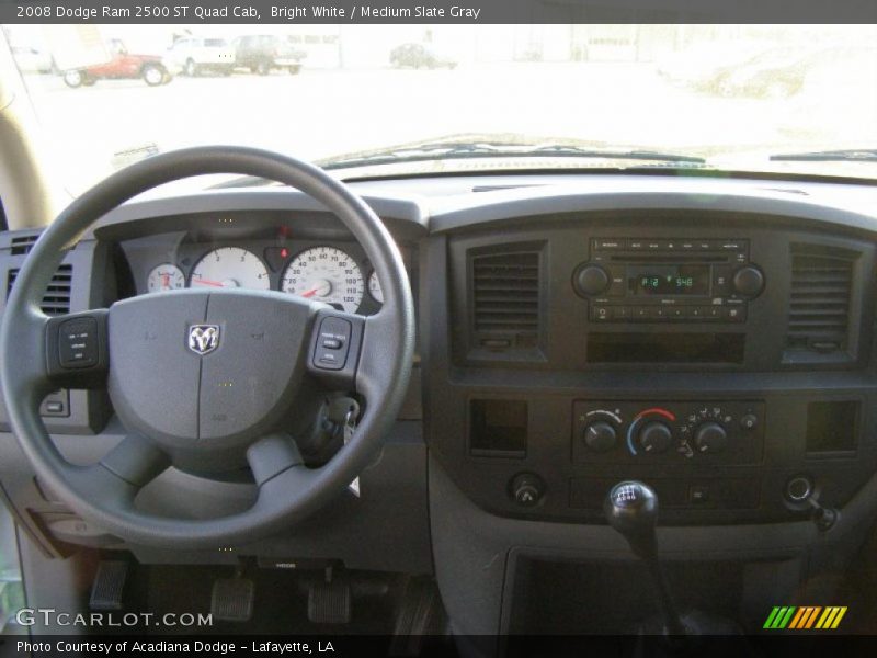 Bright White / Medium Slate Gray 2008 Dodge Ram 2500 ST Quad Cab