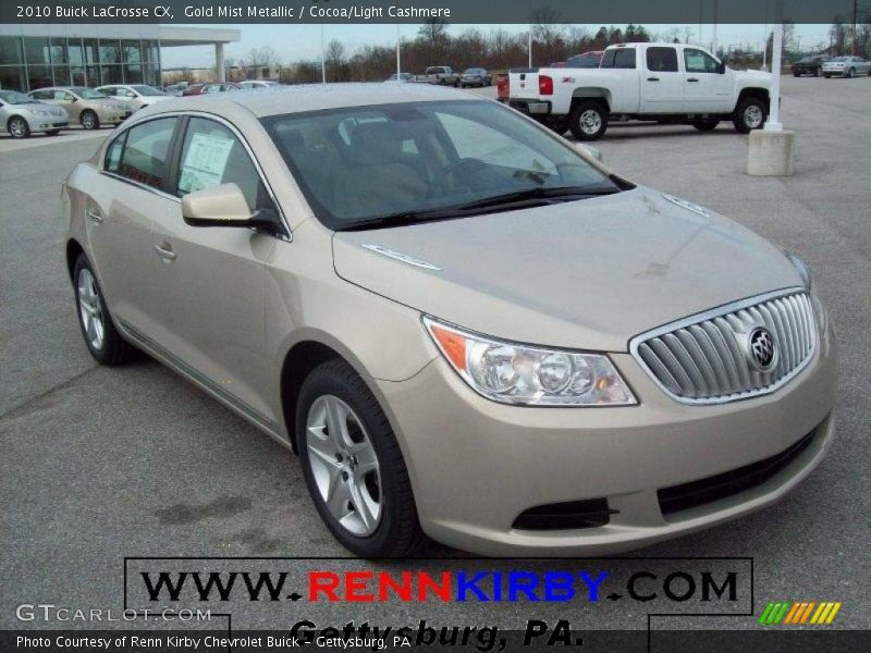 Gold Mist Metallic / Cocoa/Light Cashmere 2010 Buick LaCrosse CX