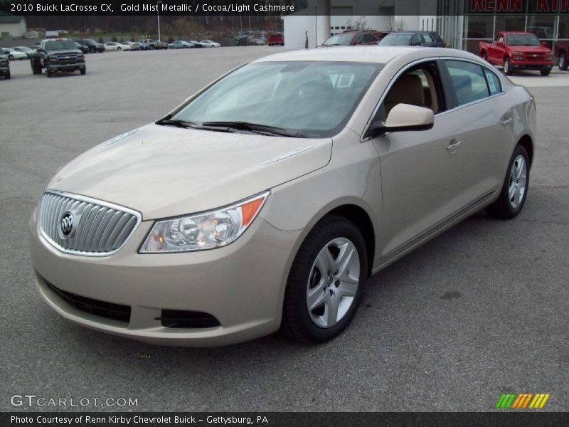 Gold Mist Metallic / Cocoa/Light Cashmere 2010 Buick LaCrosse CX