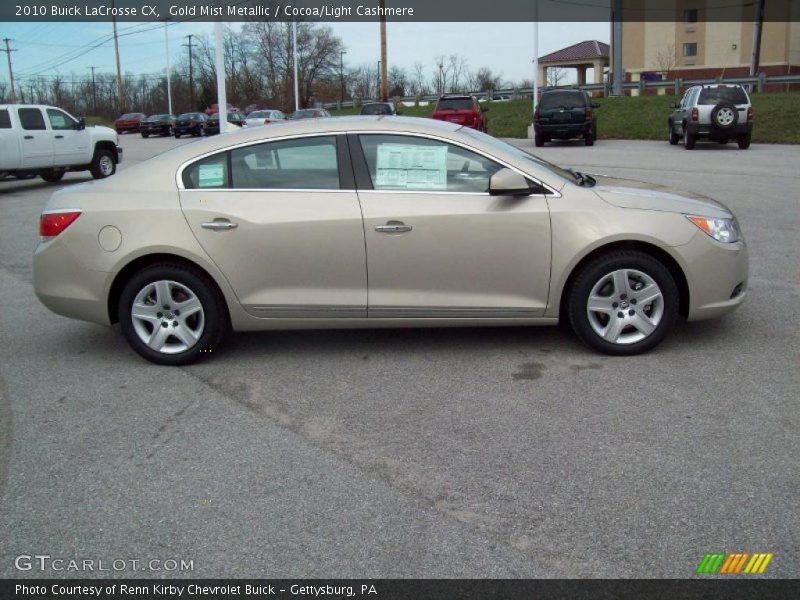 Gold Mist Metallic / Cocoa/Light Cashmere 2010 Buick LaCrosse CX