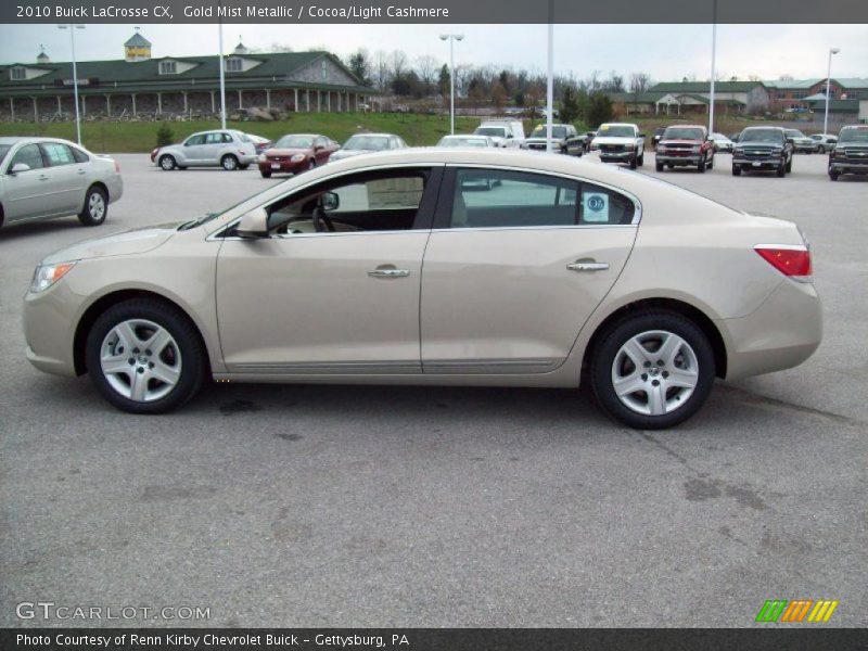 Gold Mist Metallic / Cocoa/Light Cashmere 2010 Buick LaCrosse CX