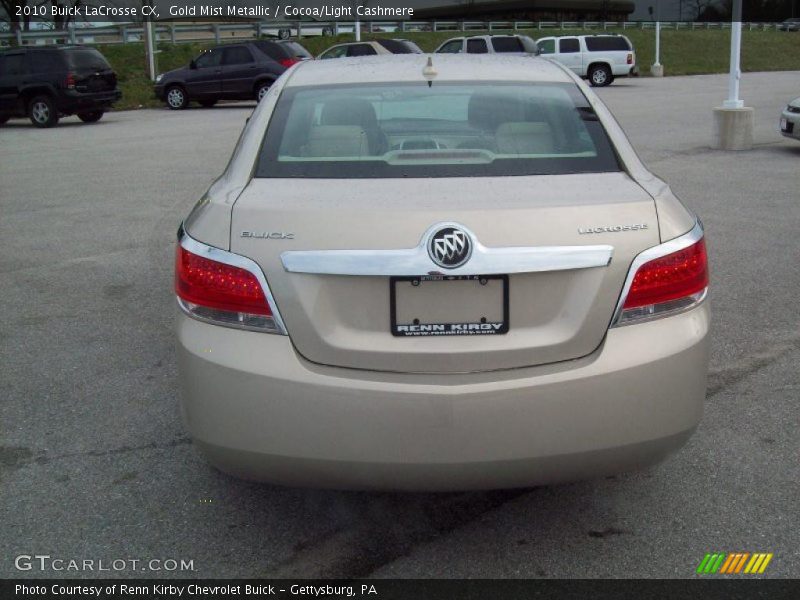 Gold Mist Metallic / Cocoa/Light Cashmere 2010 Buick LaCrosse CX