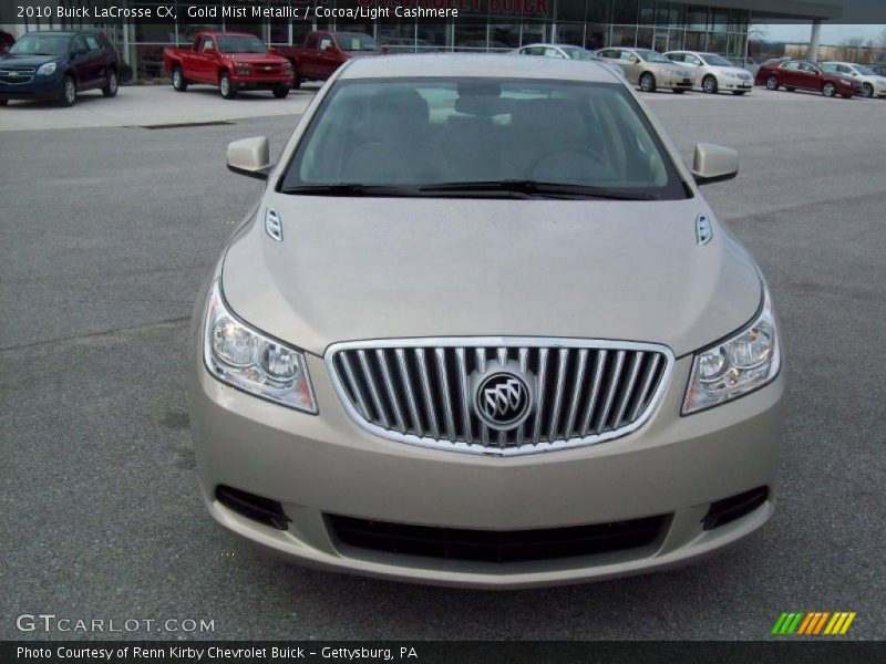 Gold Mist Metallic / Cocoa/Light Cashmere 2010 Buick LaCrosse CX
