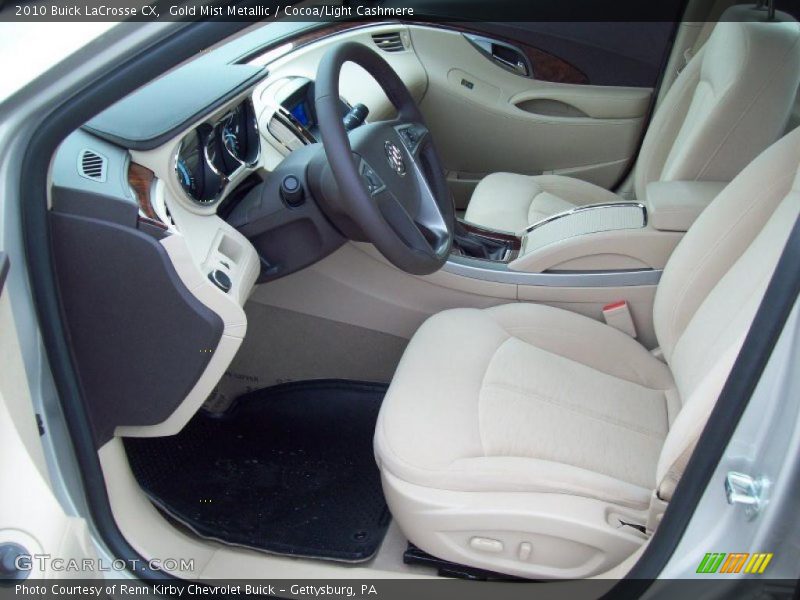 Gold Mist Metallic / Cocoa/Light Cashmere 2010 Buick LaCrosse CX