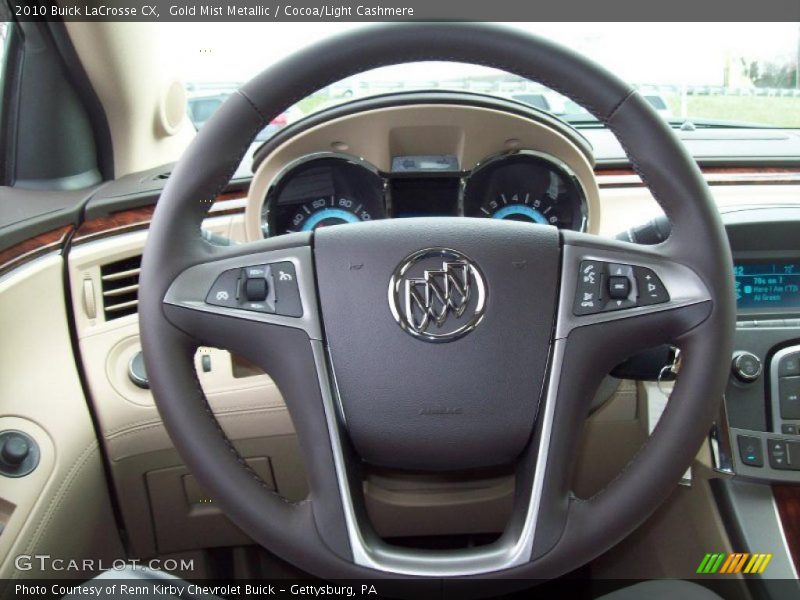 Gold Mist Metallic / Cocoa/Light Cashmere 2010 Buick LaCrosse CX