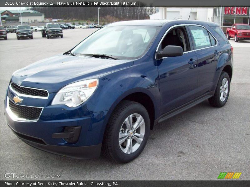 Navy Blue Metallic / Jet Black/Light Titanium 2010 Chevrolet Equinox LS