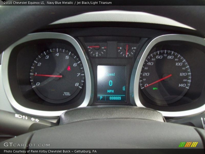 Navy Blue Metallic / Jet Black/Light Titanium 2010 Chevrolet Equinox LS