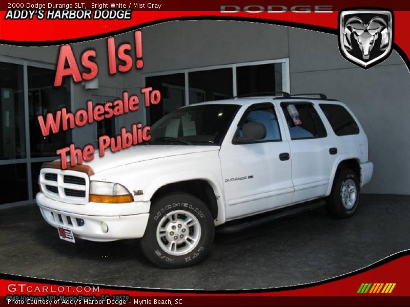 Bright White / Mist Gray 2000 Dodge Durango SLT