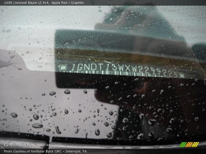 Apple Red / Graphite 1998 Chevrolet Blazer LS 4x4