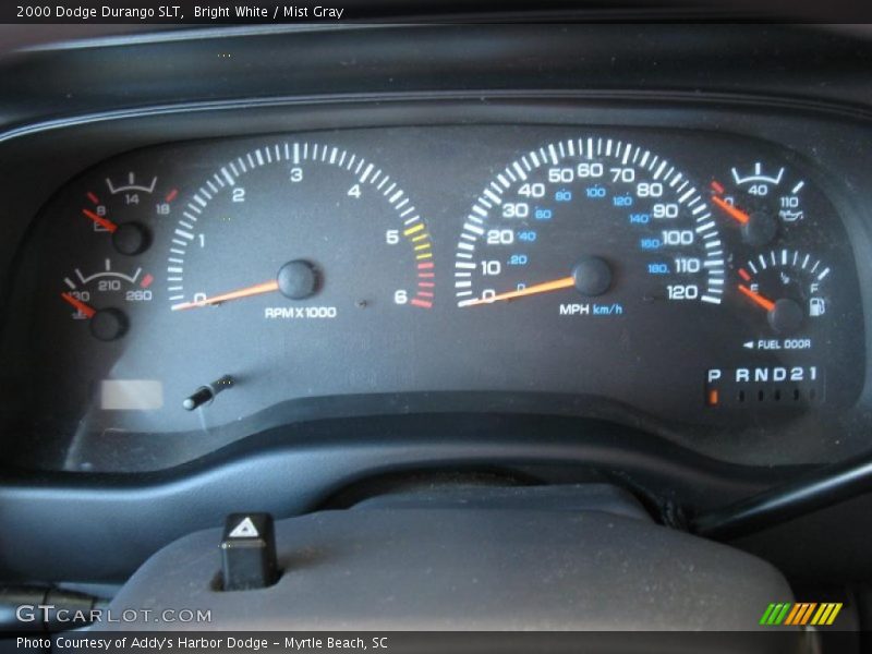 Bright White / Mist Gray 2000 Dodge Durango SLT