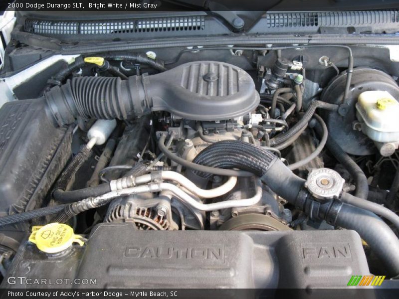 Bright White / Mist Gray 2000 Dodge Durango SLT