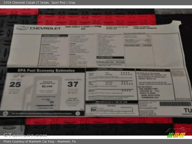 Sport Red / Gray 2009 Chevrolet Cobalt LT Sedan