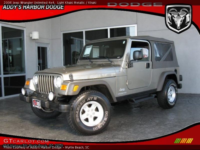 Light Khaki Metallic / Khaki 2006 Jeep Wrangler Unlimited 4x4