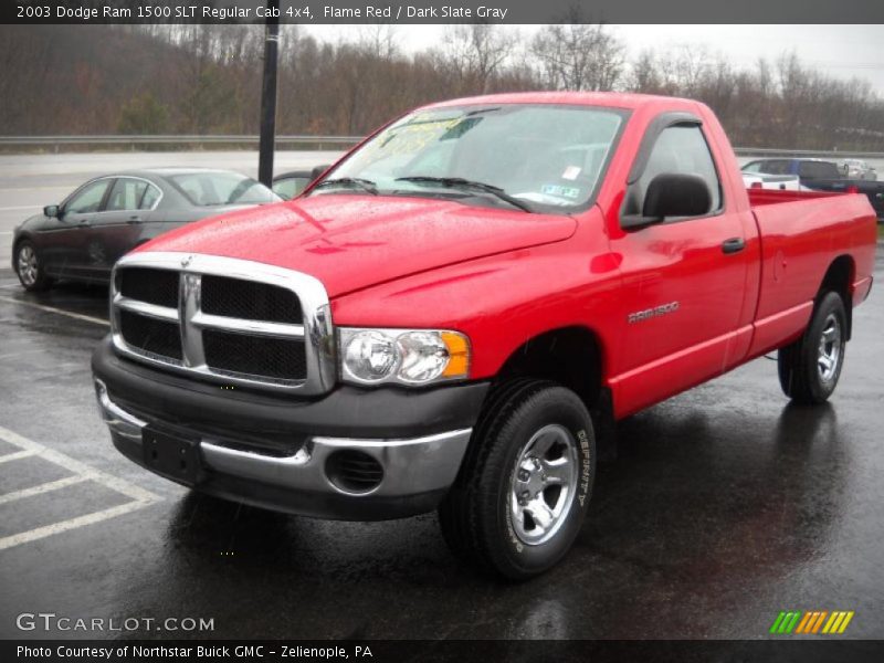 Flame Red / Dark Slate Gray 2003 Dodge Ram 1500 SLT Regular Cab 4x4