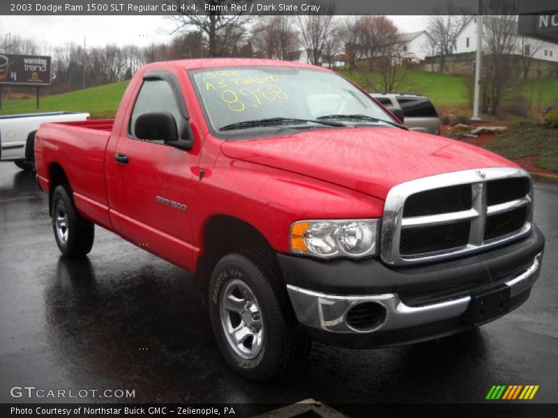 Flame Red / Dark Slate Gray 2003 Dodge Ram 1500 SLT Regular Cab 4x4