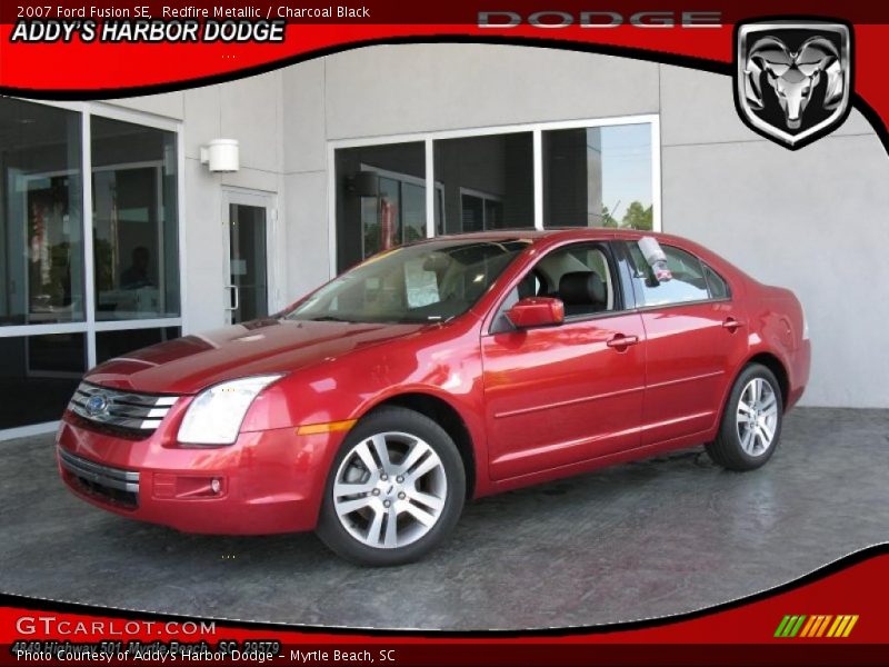 Redfire Metallic / Charcoal Black 2007 Ford Fusion SE