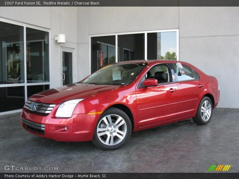Redfire Metallic / Charcoal Black 2007 Ford Fusion SE