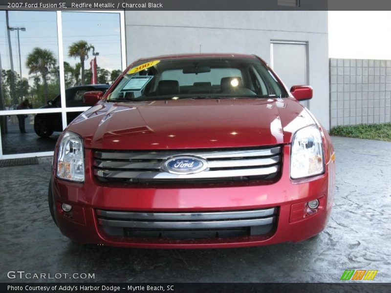 Redfire Metallic / Charcoal Black 2007 Ford Fusion SE