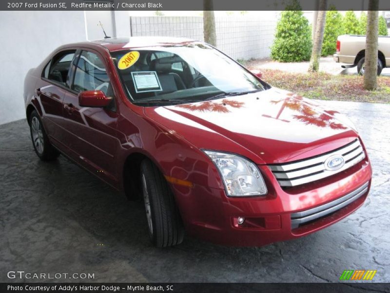 Redfire Metallic / Charcoal Black 2007 Ford Fusion SE