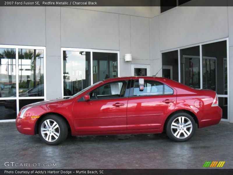 Redfire Metallic / Charcoal Black 2007 Ford Fusion SE