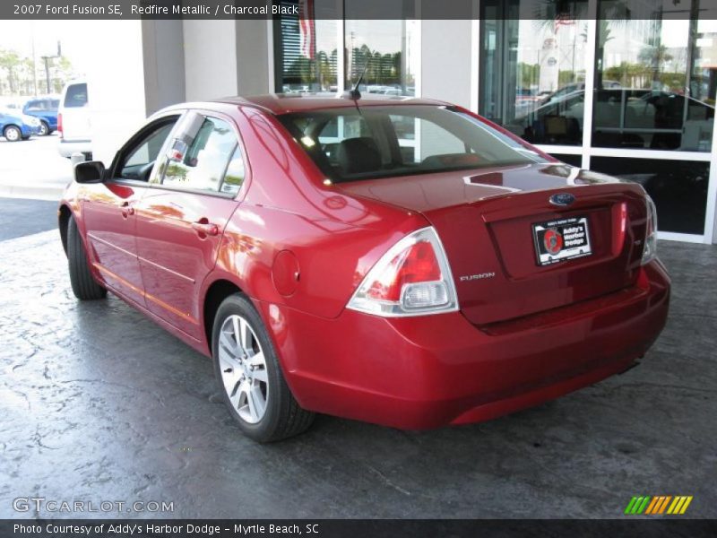 Redfire Metallic / Charcoal Black 2007 Ford Fusion SE