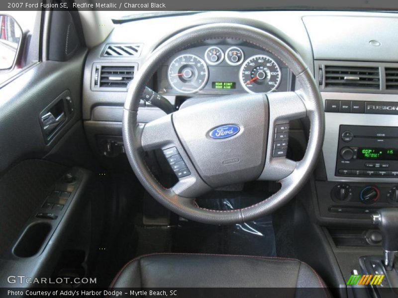 Redfire Metallic / Charcoal Black 2007 Ford Fusion SE