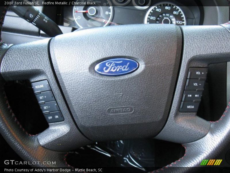 Redfire Metallic / Charcoal Black 2007 Ford Fusion SE