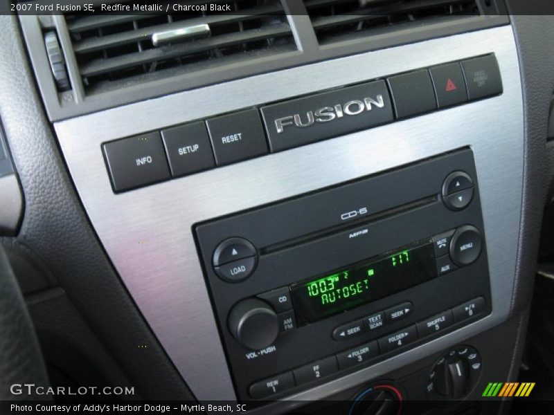 Redfire Metallic / Charcoal Black 2007 Ford Fusion SE