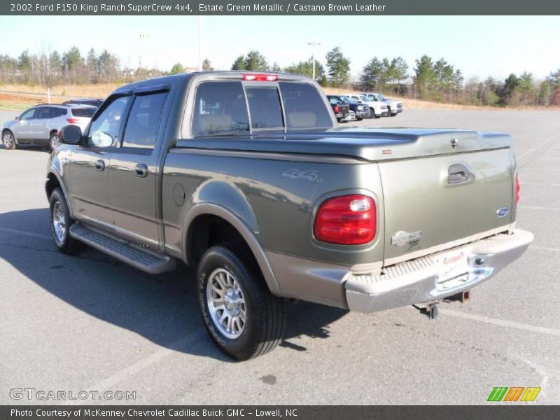 Estate Green Metallic / Castano Brown Leather 2002 Ford F150 King Ranch SuperCrew 4x4