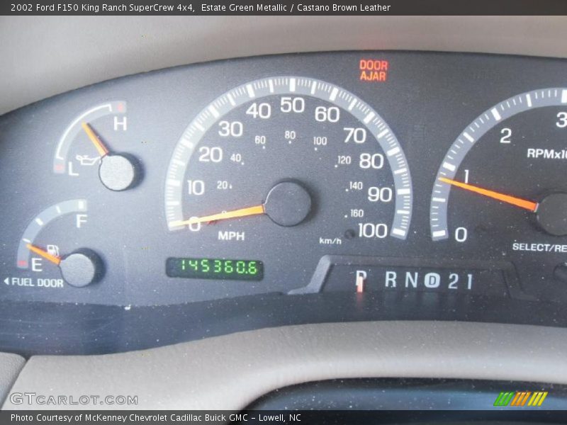 Estate Green Metallic / Castano Brown Leather 2002 Ford F150 King Ranch SuperCrew 4x4