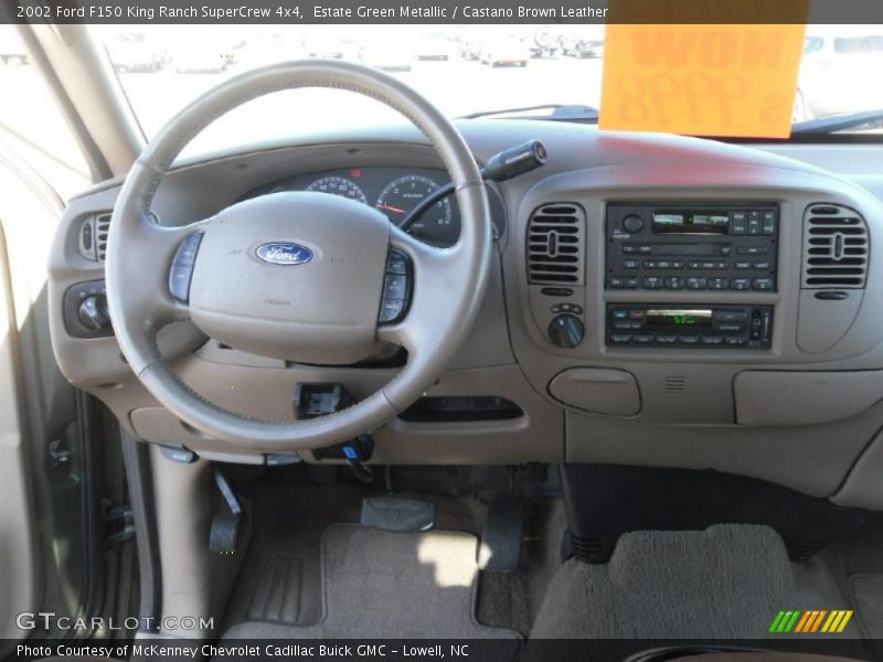 Estate Green Metallic / Castano Brown Leather 2002 Ford F150 King Ranch SuperCrew 4x4