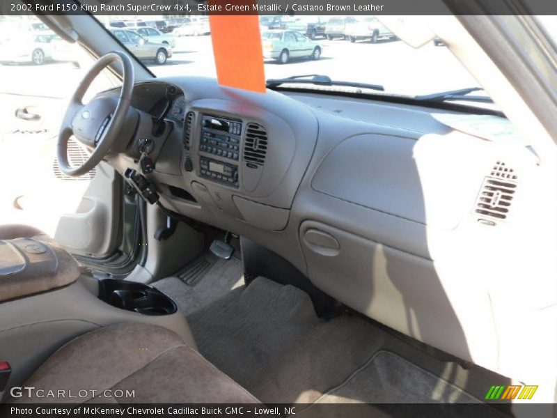 Estate Green Metallic / Castano Brown Leather 2002 Ford F150 King Ranch SuperCrew 4x4