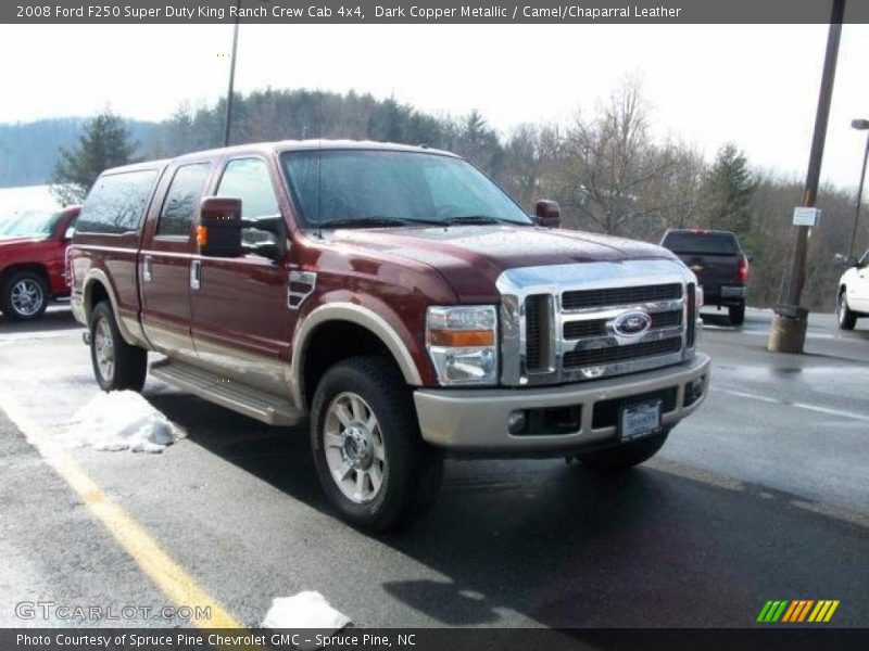 Dark Copper Metallic / Camel/Chaparral Leather 2008 Ford F250 Super Duty King Ranch Crew Cab 4x4