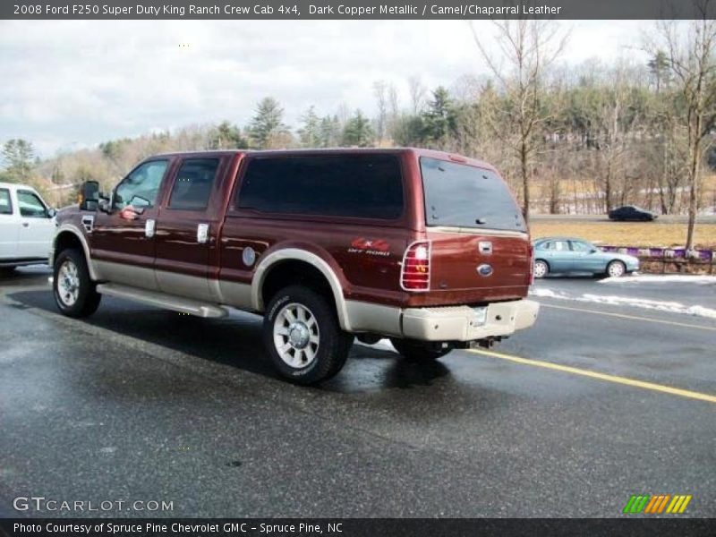 Dark Copper Metallic / Camel/Chaparral Leather 2008 Ford F250 Super Duty King Ranch Crew Cab 4x4
