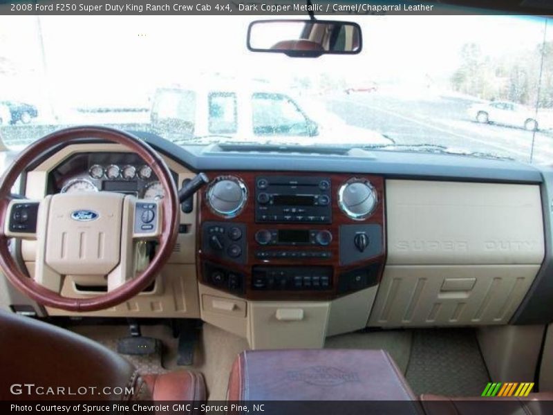 Dark Copper Metallic / Camel/Chaparral Leather 2008 Ford F250 Super Duty King Ranch Crew Cab 4x4
