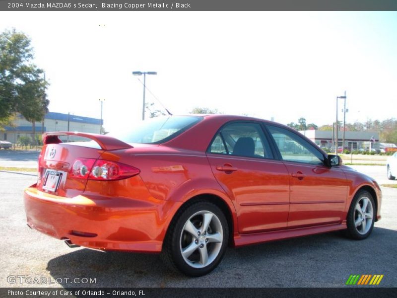 Blazing Copper Metallic / Black 2004 Mazda MAZDA6 s Sedan