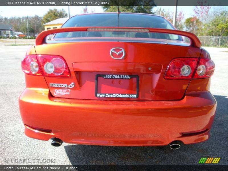 Blazing Copper Metallic / Black 2004 Mazda MAZDA6 s Sedan