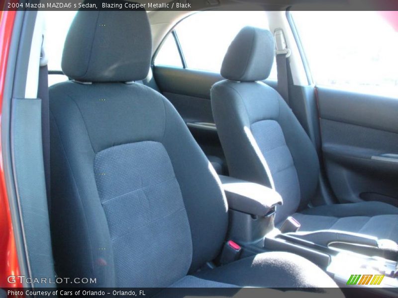 Blazing Copper Metallic / Black 2004 Mazda MAZDA6 s Sedan