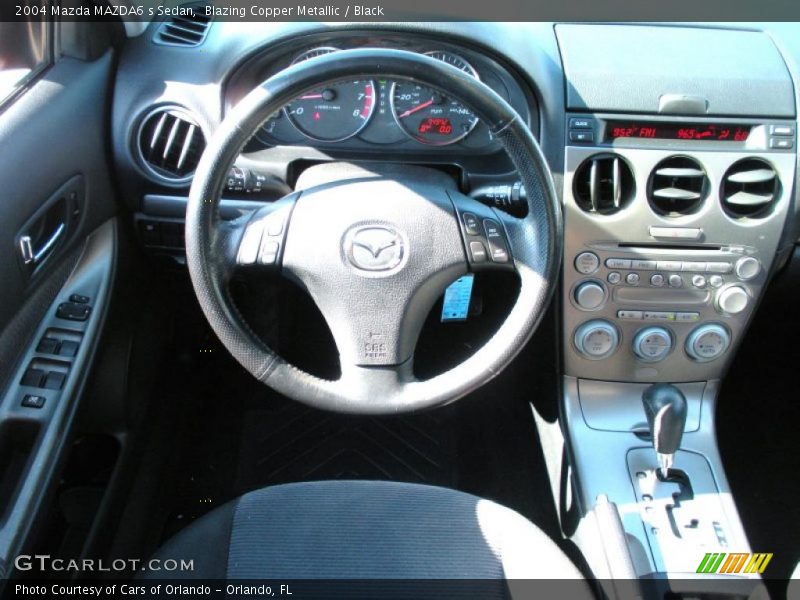 Blazing Copper Metallic / Black 2004 Mazda MAZDA6 s Sedan