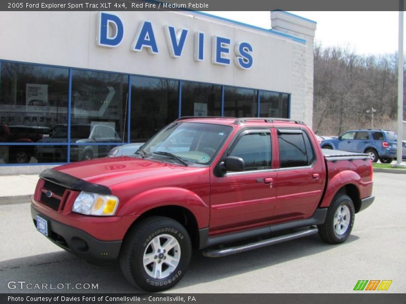 Red Fire / Medium Pebble 2005 Ford Explorer Sport Trac XLT 4x4