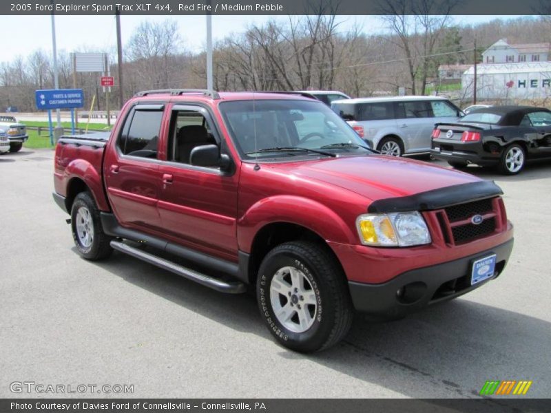 Red Fire / Medium Pebble 2005 Ford Explorer Sport Trac XLT 4x4