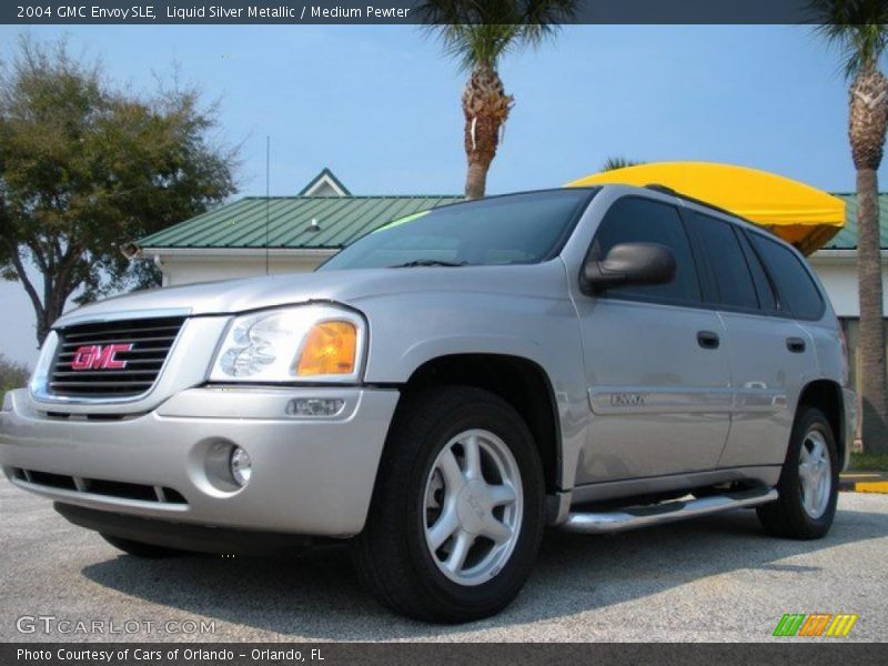 Liquid Silver Metallic / Medium Pewter 2004 GMC Envoy SLE