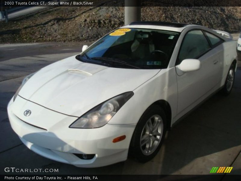 Super White / Black/Silver 2003 Toyota Celica GT