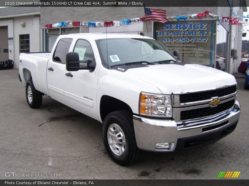 Summit White / Ebony 2010 Chevrolet Silverado 3500HD LT Crew Cab 4x4